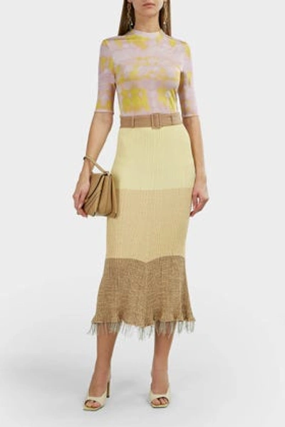 Ellery Sos Colour-block Knit Maxi Skirt In Multicoloured