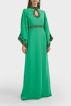 ANDREW GN Bead-Embellished Crepe Gown