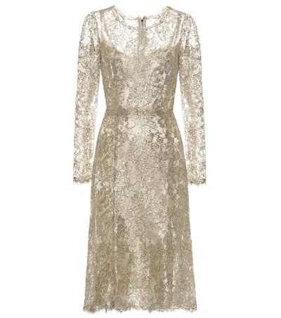 Dolce & Gabbana Women's Goldtone Lace Fit-&-flare Dress