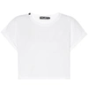 DOLCE & GABBANA CROPPED COTTON T-SHIRT,P00446598