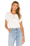 Agolde Short-sleeved Supima Cotton T-shirt In Tissue