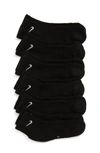 Nike Kids' 6-pack Everyday Cushioned No-show Training Socks In Black/ White