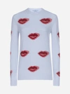 PRADA MOUTH-MOTIF WOOL AND CASHMERE SWEATER