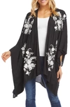 KAREN KANE FLORAL EMBROIDERED WRAP JACKET,1L55163