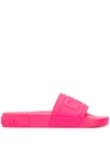 Dolce & Gabbana Pink Rubber Beach Slides In Pink