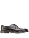 Doucal's Scarpe Derby Doucals In Pelle Spazzolata In Black
