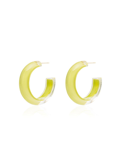 Alison Lou Women's 14k Goldplated & Lucite Small Jelly Hoop Earrings In Yellow Gold