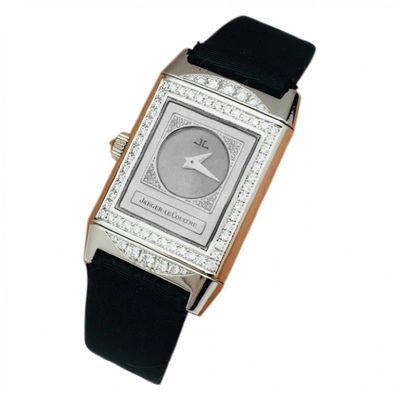 Pre-owned Jaeger-lecoultre Reverso Duetto Black White Gold Watch