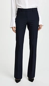 Theory Demitria Wool-blend Flared Pants In Deep Navy