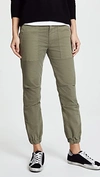 Nili Lotan Tel Aviv Cropped Stretch-cotton Twill Tapered Pants In Camo Green