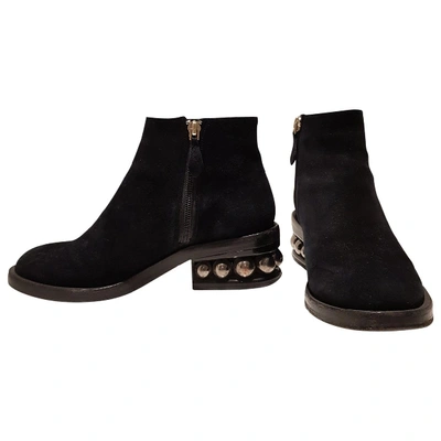 Pre-owned Nicholas Kirkwood Ankle Boots In Black