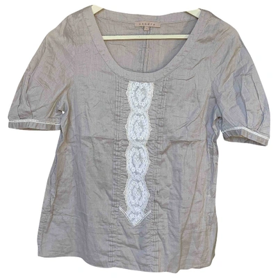 Pre-owned Sandro Grey Cotton  Top