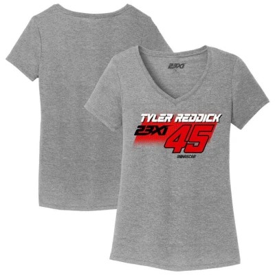 23xi Racing Gray Tyler Reddick Tri-blend V-neck T-shirt