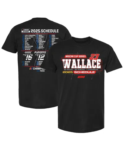 23xi Racing Men's Black Bubba Wallace 2025 Nascar Cup Series Schedule T-shirt