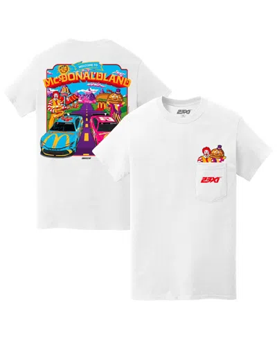 23xi Racing Men's White Mcdonaldland Pocket T-shirt