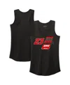 23xi Racing Women's Black Bubba Wallace Racer Back Tri-blend Tank Top In Black