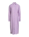 24 Blooming Woman Midi Dress Mauve Size 10 Cotton In Purple