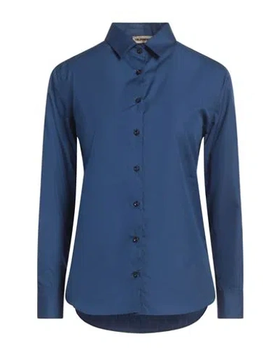 24 Blooming Woman Shirt Blue Size 4 Cotton
