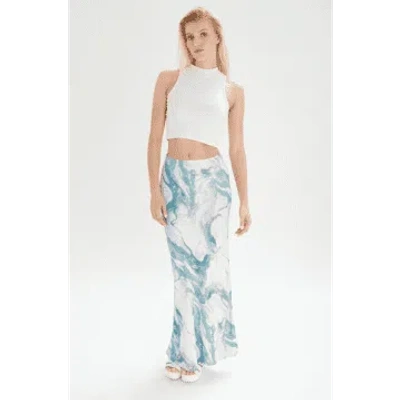 24 Colours Marble Skirt In Blue