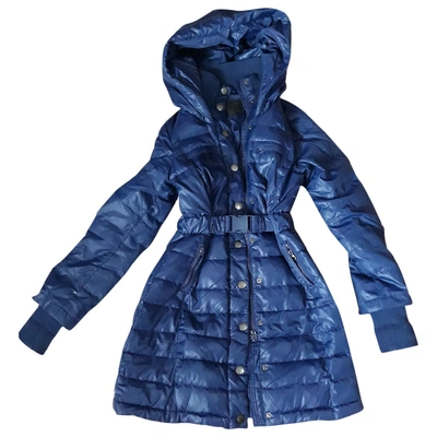 Pre-owned Pinko Puffer In Blue