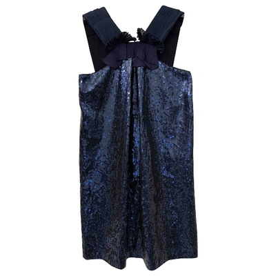 Pre-owned Emporio Armani Mini Dress In Blue