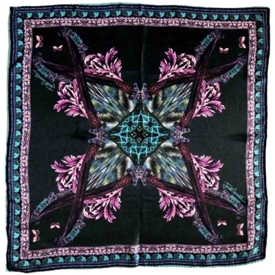 Pre-owned Just Cavalli Silk Handkerchief In Multicolour