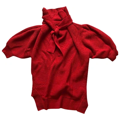 Pre-owned Self-portrait Jumper In Red