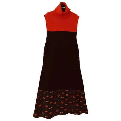 Pre-owned Sonia Rykiel Wool Mid-length Dress In Multicolour