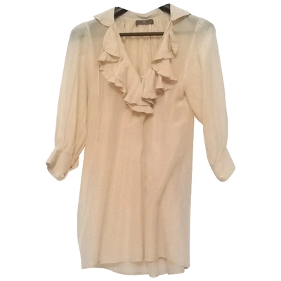 Pre-owned Mcq By Alexander Mcqueen Silk Shirt In Beige