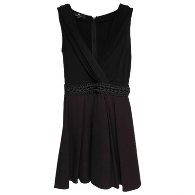 Pre-owned Elisabetta Franchi Mini Dress In Black