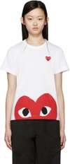 Comme Des Garçons Play Comme Des Garcons Play White Half Heart T-shirt