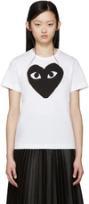 Comme Des Garçons Play White & Black Large Heart T-shirt