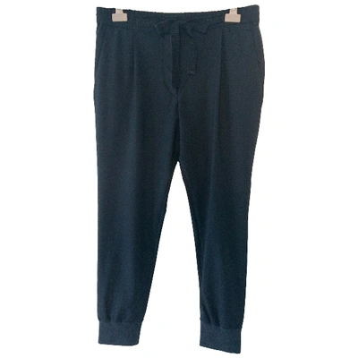 Pre-owned Brunello Cucinelli Wool Trousers In Anthracite
