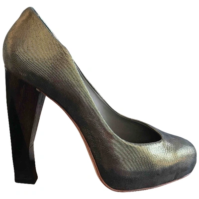 Pre-owned Finsk Leather Heels In Gold