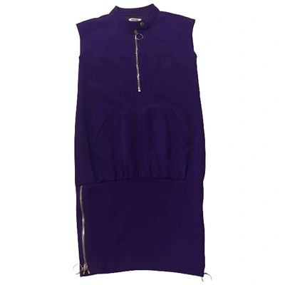 Pre-owned Moschino Cheap And Chic Wool Mid-length Dress In Purple