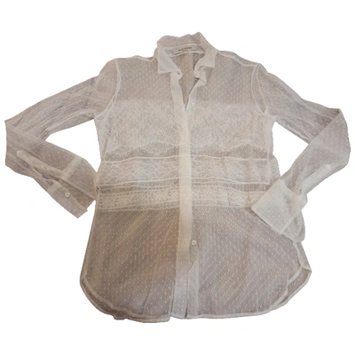 Pre-owned Valentino Lace Shirt In White