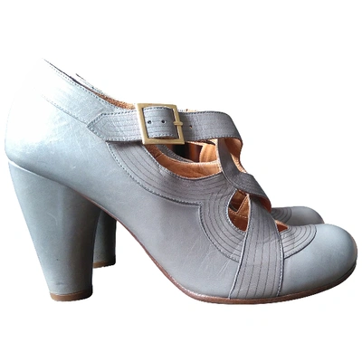 Pre-owned Chie Mihara Leather Ankle Boots In Grey