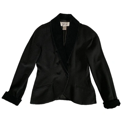 Pre-owned Genny Wool Blazer In Black