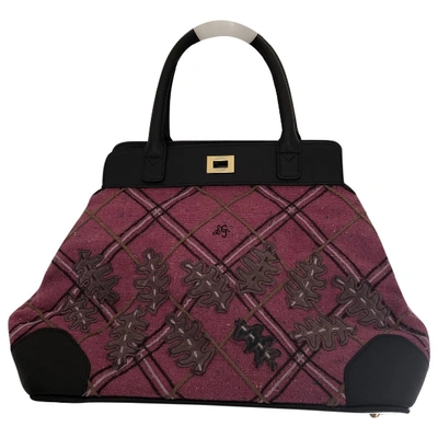 Pre-owned Lulu Guinness Wool Handbag In Pink