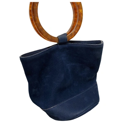 Pre-owned Simon Miller Medium Bonsai Blue Suede Handbag