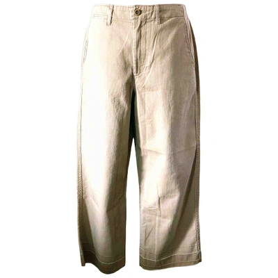 Pre-owned Polo Ralph Lauren Straight Pants In Beige