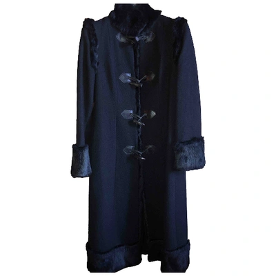 Pre-owned Moschino Cheap And Chic Wool Dufflecoat In Black
