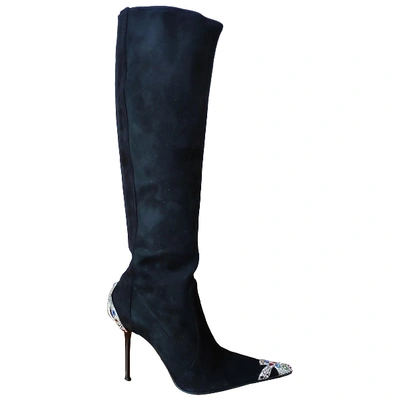 Pre-owned Gianmarco Lorenzi Boots In Black