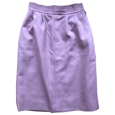 Pre-owned Saint Laurent Wool Skirt Suit In Pink