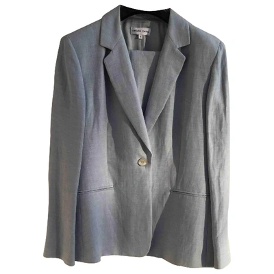 Pre-owned Gerard Darel Linen Suit Jacket In Blue