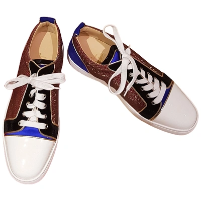 Pre-owned Christian Louboutin Louis Cloth Low Trainers In Multicolour