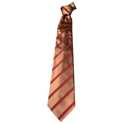 Pre-owned Kiton Silk Tie In Gold