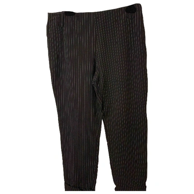 Pre-owned Jean Paul Gaultier Wool Straight Pants In Black