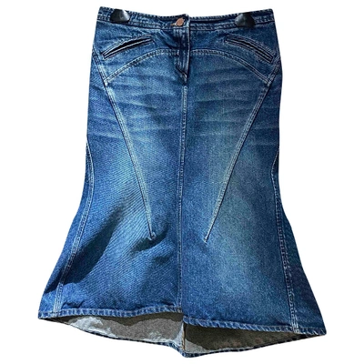 Pre-owned Roberto Cavalli Mid-length Skirt In Blue