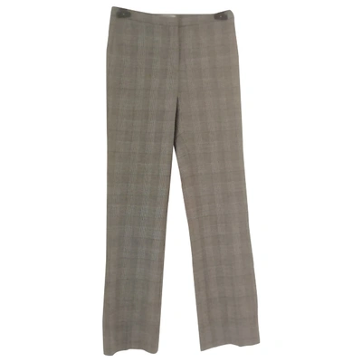 Pre-owned Marella Wool Straight Pants In Grey